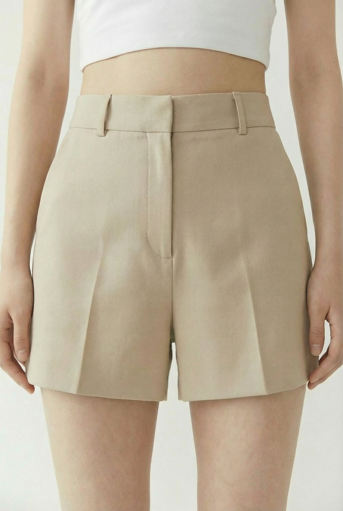 Rose New York | Bottom | Tailored Shorts | Beige