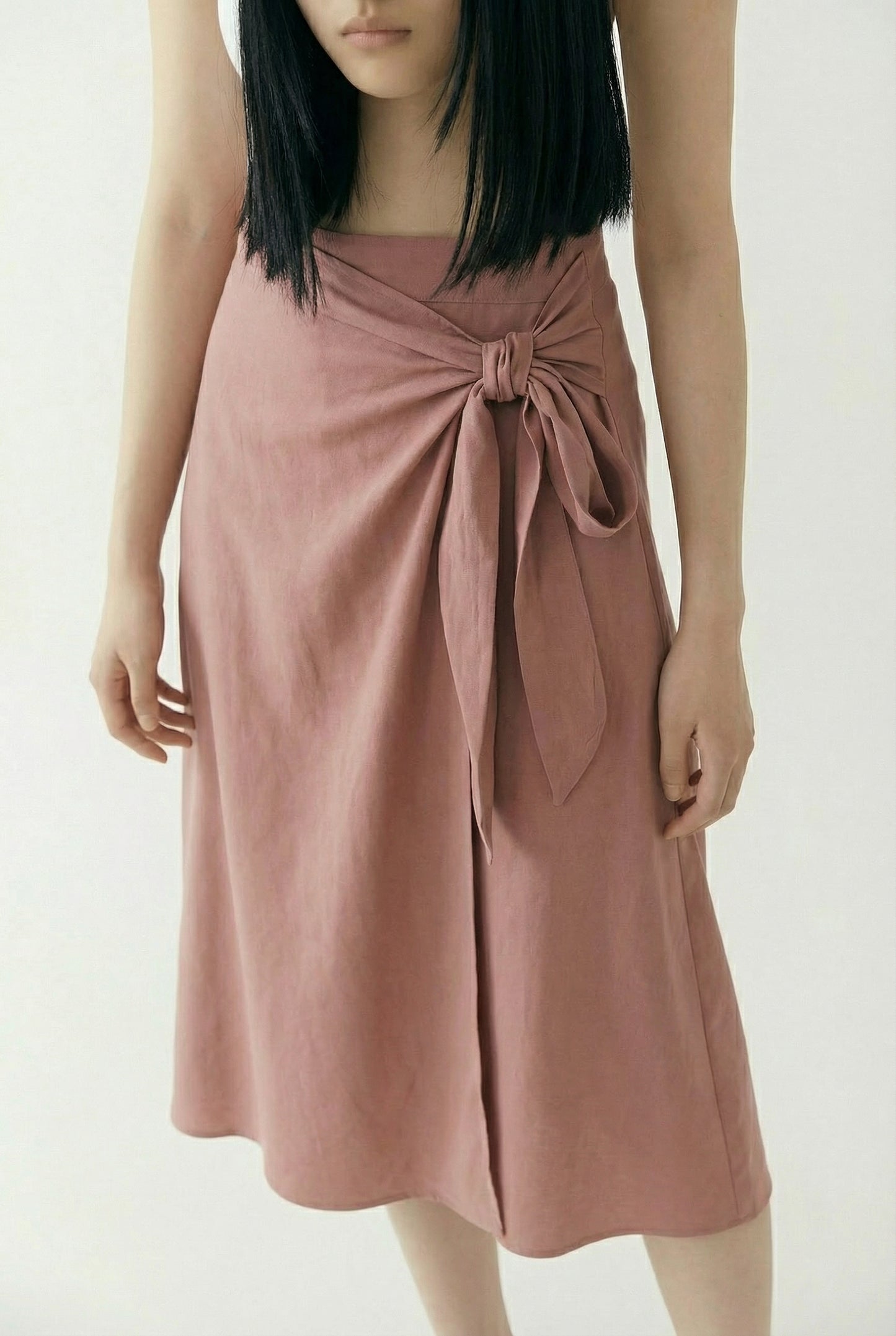 Rose New York | Bottom | Wrap Midi Skirt | Dusty Rose