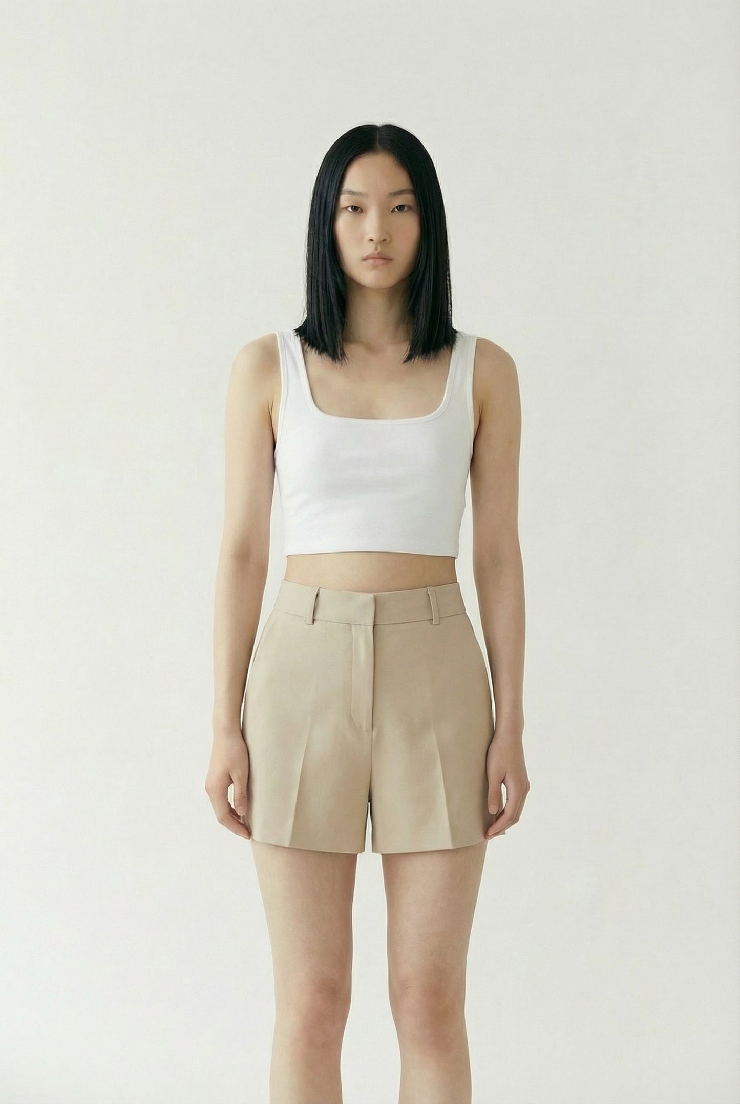 Rose New York | Bottom | Tailored Shorts | Beige