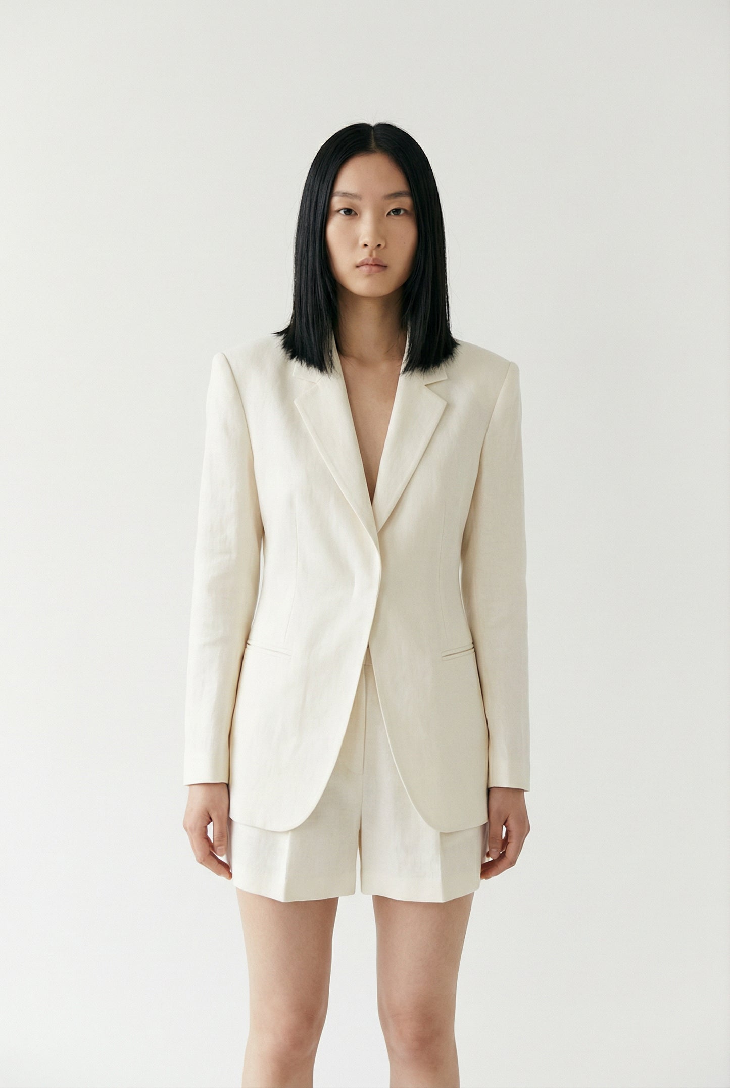 Rose New York | Summer Set | Linen Blazer & Tailored Shorts | Ivory
