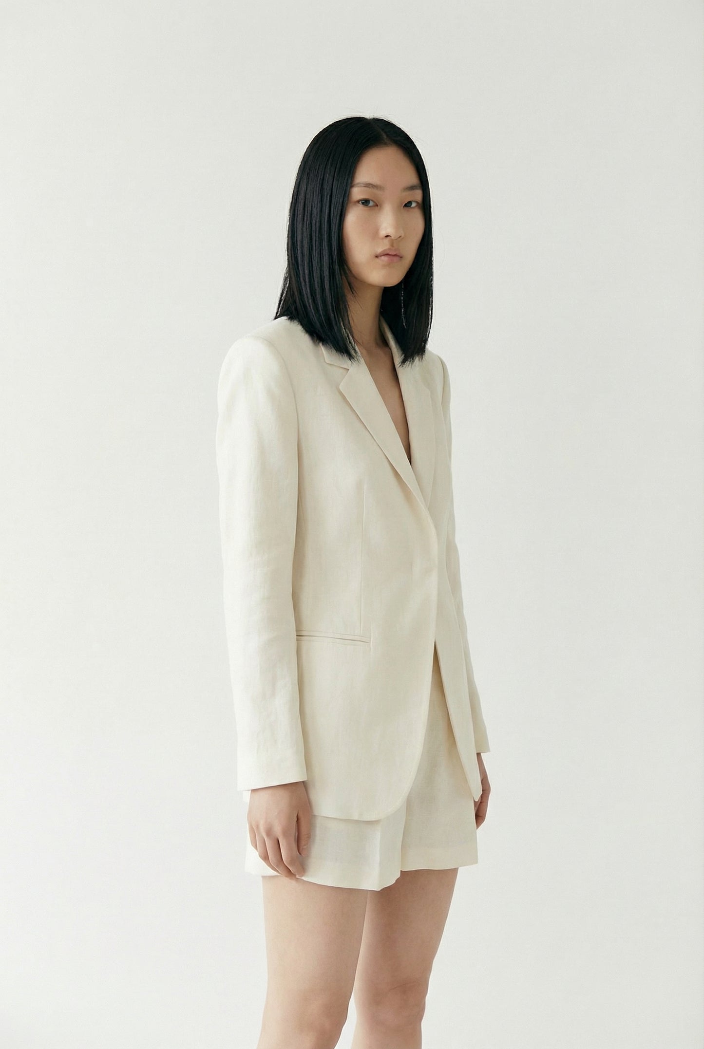 Rose New York | Summer Set | Linen Blazer & Tailored Shorts | Ivory